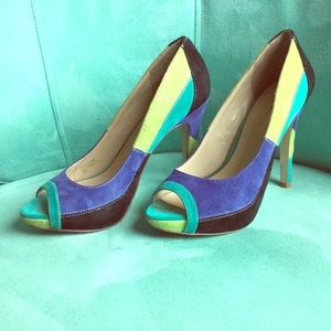 INC multi-colored “Pattie” pumps